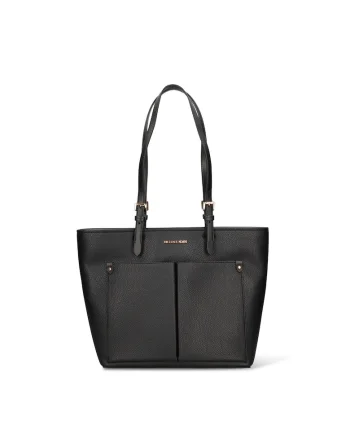 Geanta shopper de piele ecologica Aurelie Pro, Negru