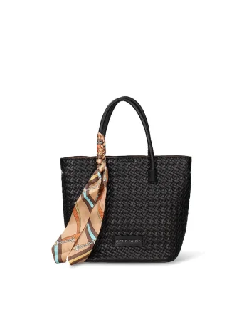 Geanta shopper de piele ecologica Emberly Pro, Negru