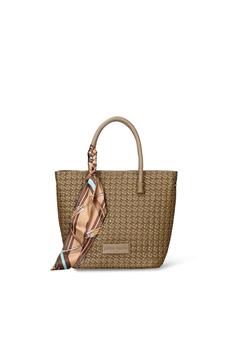 Geanta shopper de piele ecologica Emberly Pro, Verde masliniu