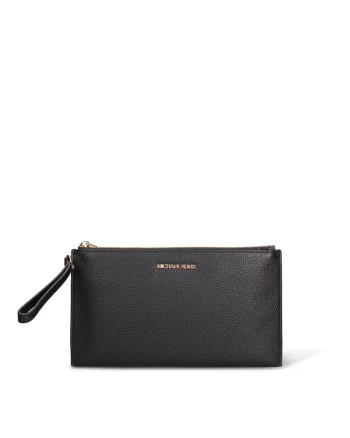 Geanta de piele cu maner Solara Ultra, Negru