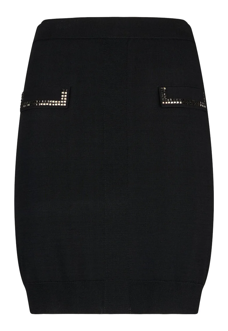 Fusta mini cambrata, Negru