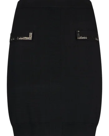Fusta mini cambrata, Negru
