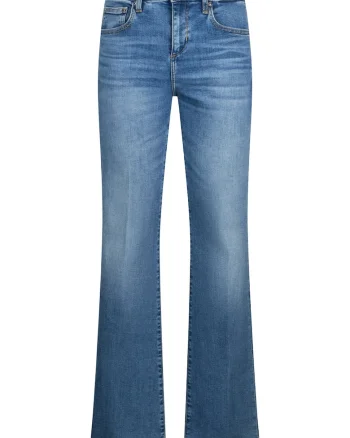 Blugi bootcut cu talie inalta, Bleumarin