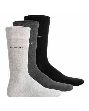 Set de sosete lungi cu detaliu logo - 3 perechi, Negru/Gri