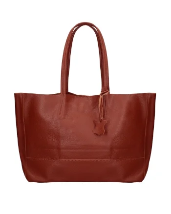 Geanta shopper de piele Ciel, Rosu