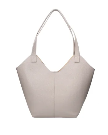 Geanta hobo de piele, Gri