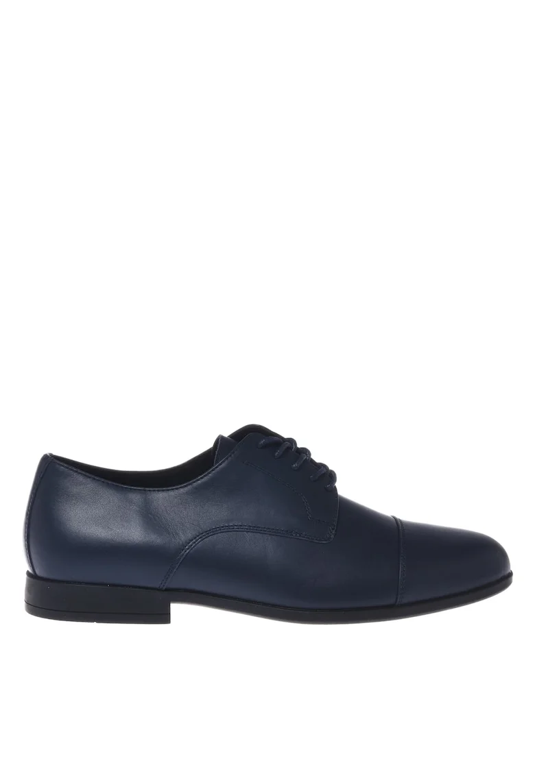 Pantofi derby de piele cu siret, Albastru
