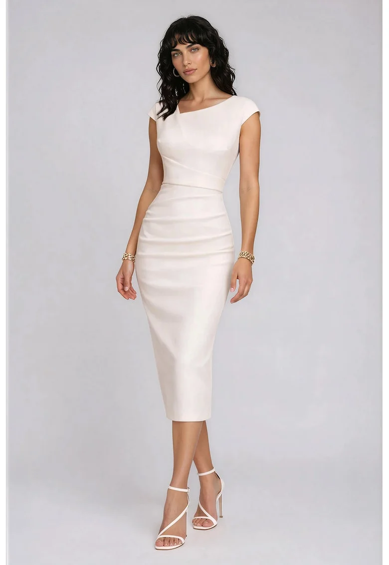 Rochie midi cu croiala cambrata