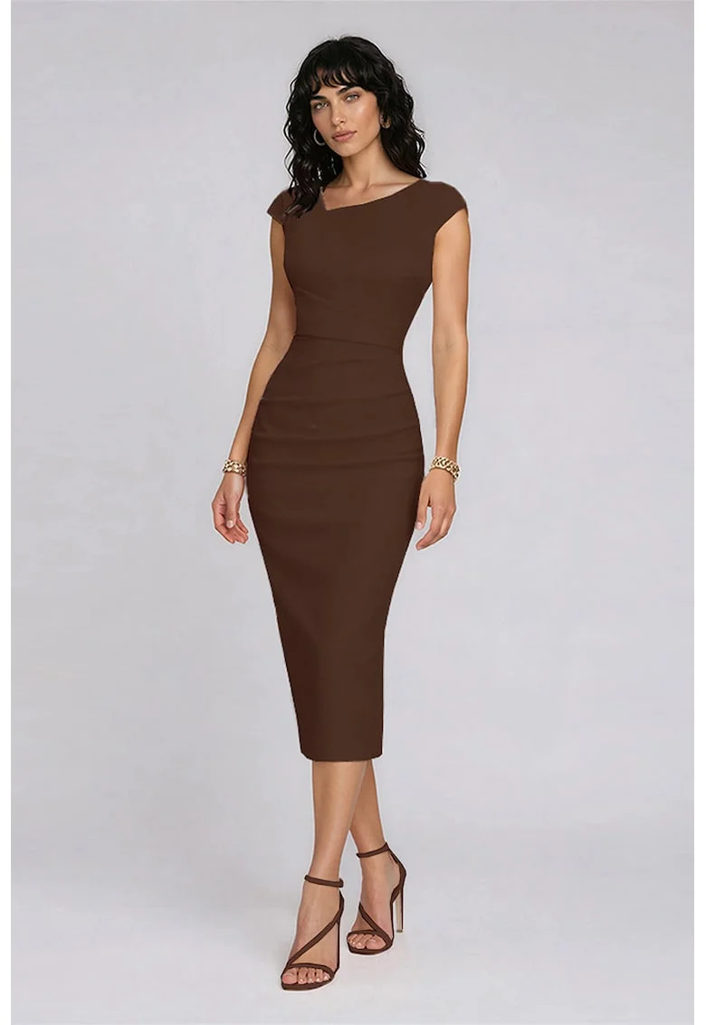 Rochie midi cu croiala cambrata