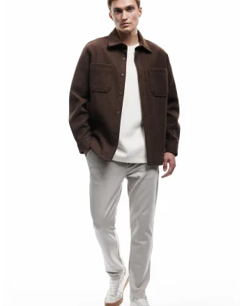 Pantaloni chino uni, Alb murdar