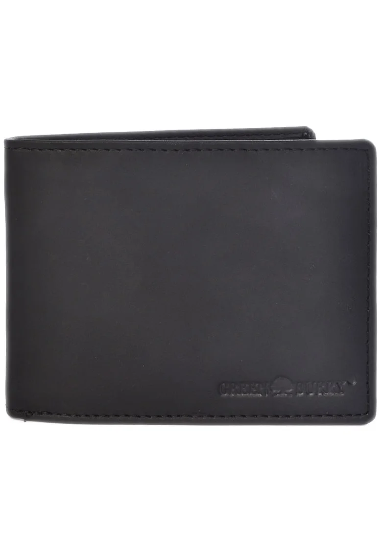 Portofel barbati piele naturala negru 12.5 x 9.5 x 2.5 cm, Vintage,
