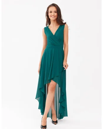 Rochie maxi asimetrica cu fermoar pe spate Nelly