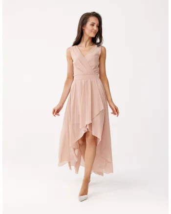 Rochie asimetrica cu fermoar Nelly
