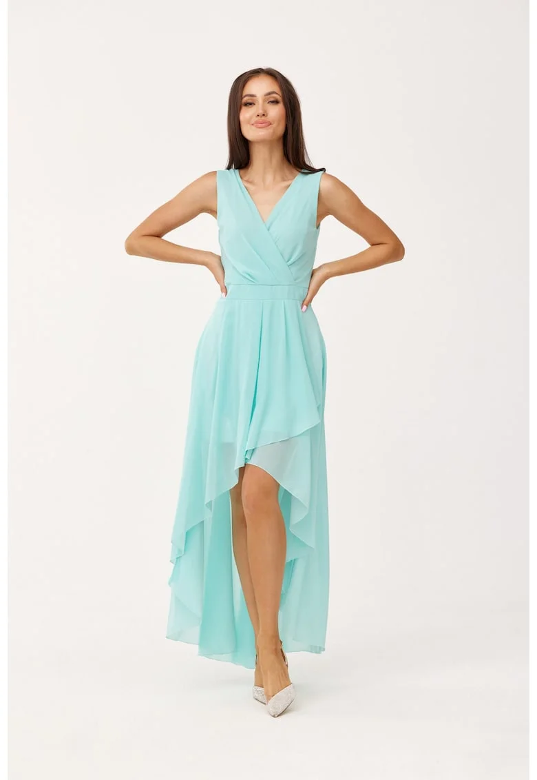 Rochie asimetrica uni cu fermoar pe spate Nelly