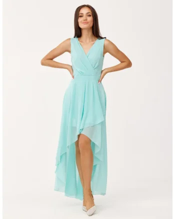 Rochie asimetrica uni cu fermoar pe spate Nelly