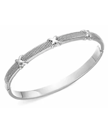 Bratara bangle,  din otel inoxidabil, suflata cu aur 18k, 6cm diametru, 6mm grosime