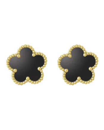 Cercei  floricele, aurit 18k, inox, 0.9x0.9cm