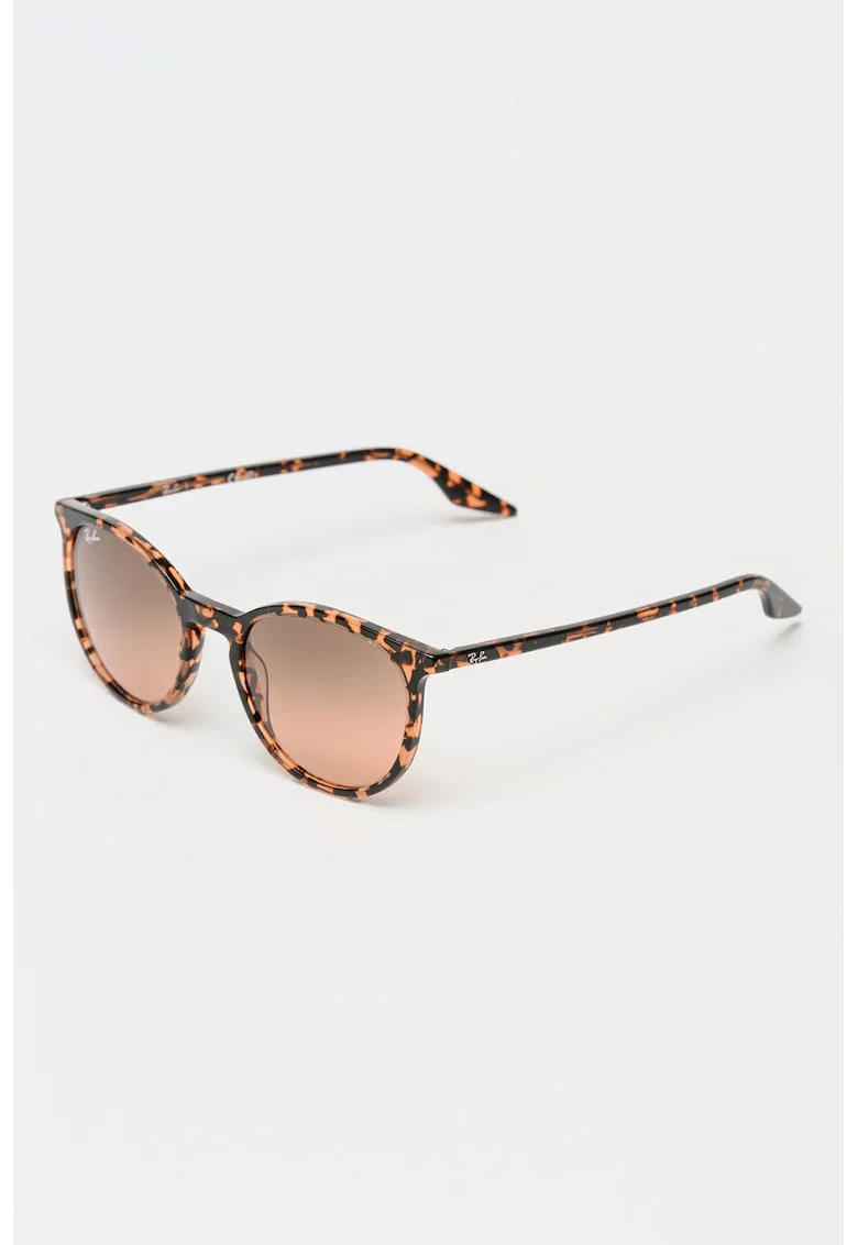Ochelari de soare pantos unisex cu lentile cu aspect in degrade, Negru/Maro
