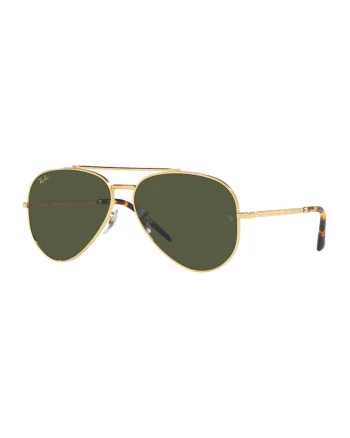 Ochelari de soare aviator unisex New Aviator, Auriu/Maro