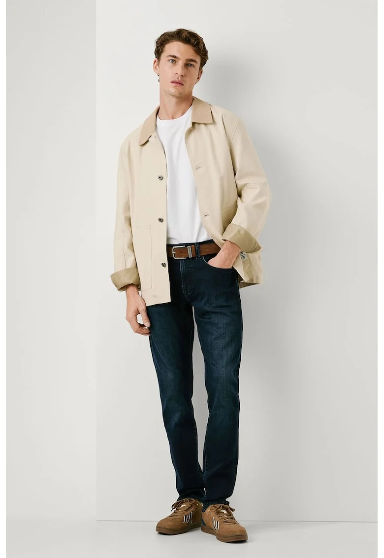 Blugi slim fit cu talie medie, Bleumarin