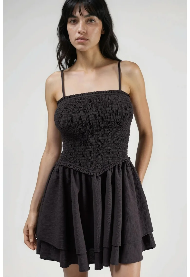 Rochie Mini  Eleganta, Maro Mocha, Crep
