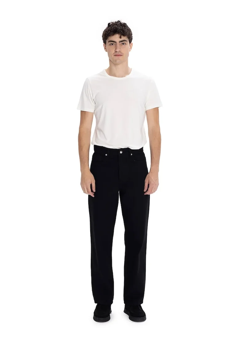 Blugi barbati,  Regular Fit, negru, 100% bumbac