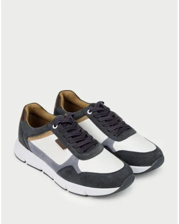 Pantofi barbati multicolori din piele intoarsa