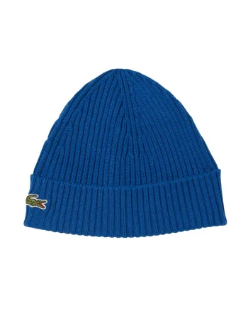 Caciula unisex striata de lana, Albastru regal