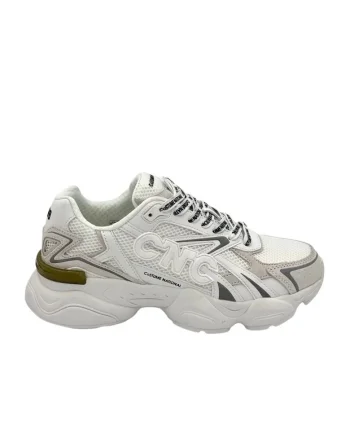 Pantofi sport sport cu logo cusut, Alb