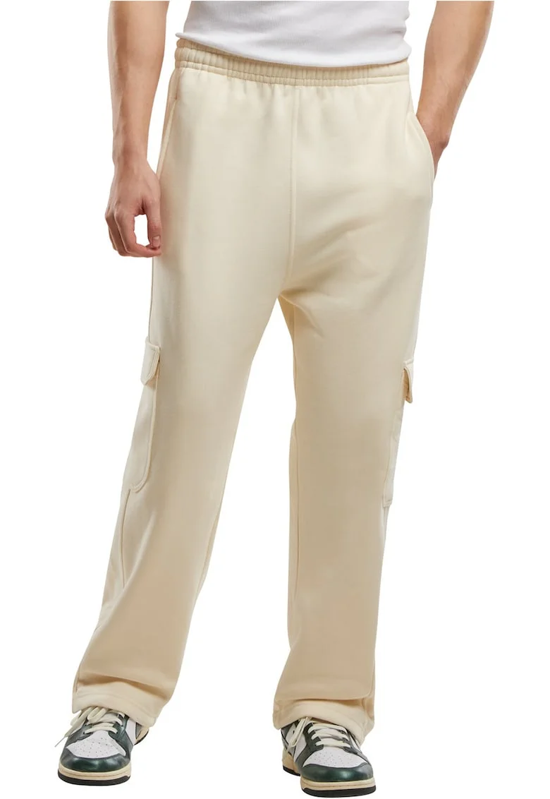 Pantaloni cargo lejeri de trening, Alb fildes