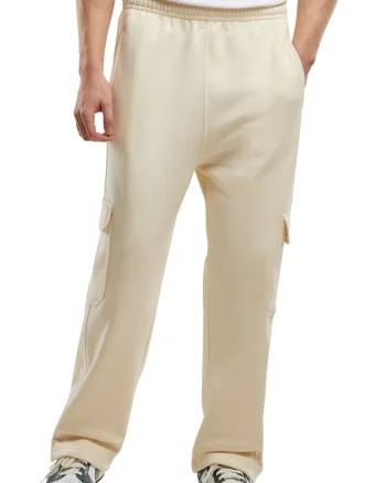 Pantaloni cargo lejeri de trening, Alb fildes