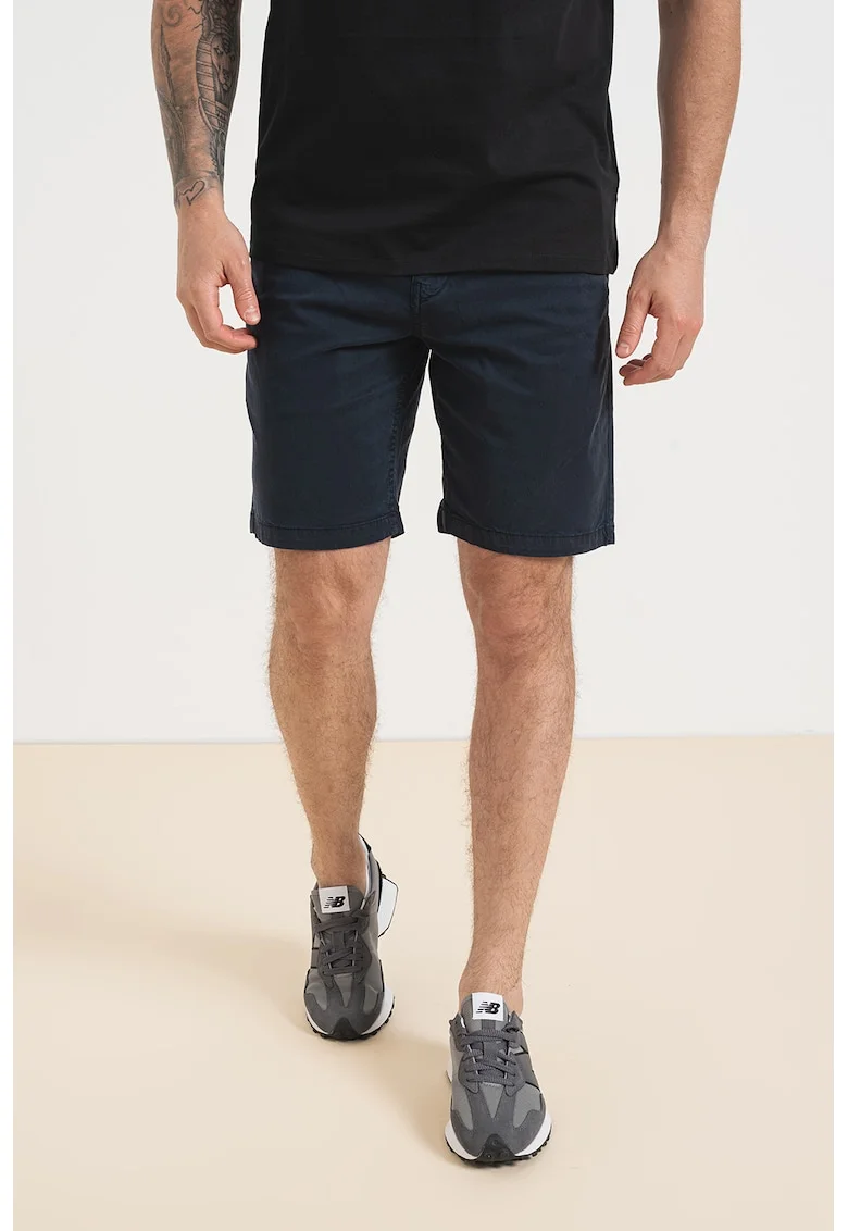 Pantaloni chino scurti din amestec de lyocell Angels, Bleumarin