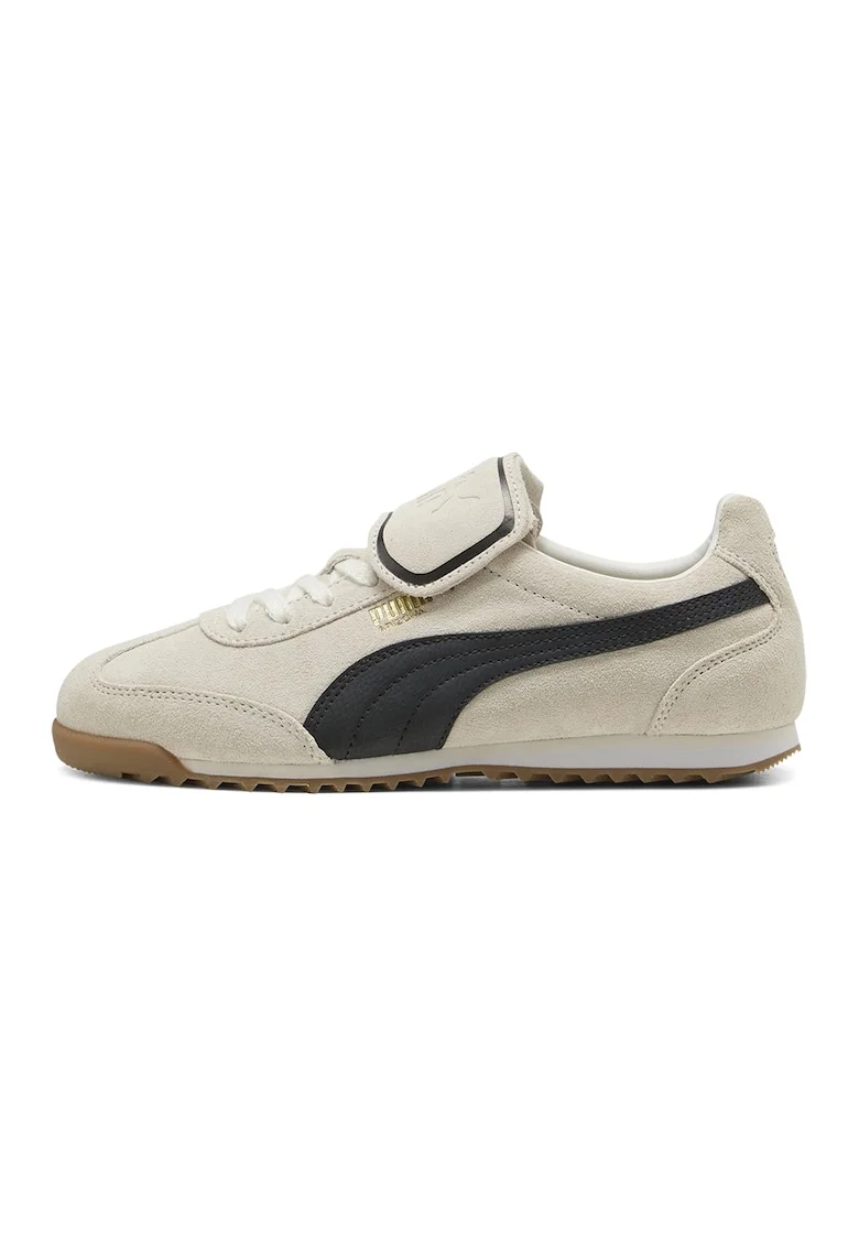 Pantofi sport Arizona Premium de piele intoarsa, Negru/Crem