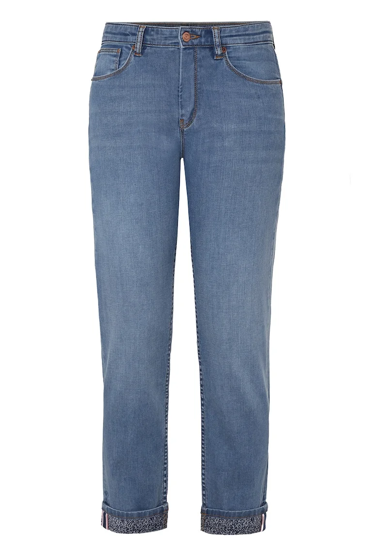 Blugi slim-fit cu talie medie, Albastru prafuit