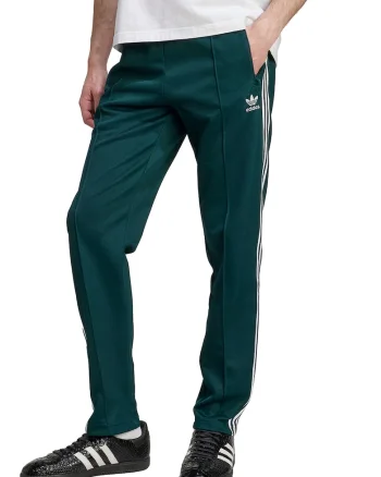Pantaloni de trening cu croiala conica Classic, Alb/Albastru petrol