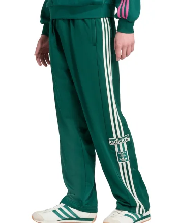 Pantaloni de trening drepti cu slituri laterale, Alb/Verde aquamarin