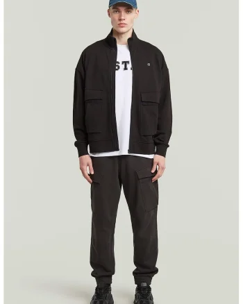 Pantaloni cargo din bumbac organic Rovic, Negru