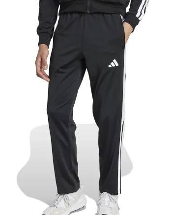 Pantaloni de trening cu slituri cu capse pe glezna, Negru/Alb optic