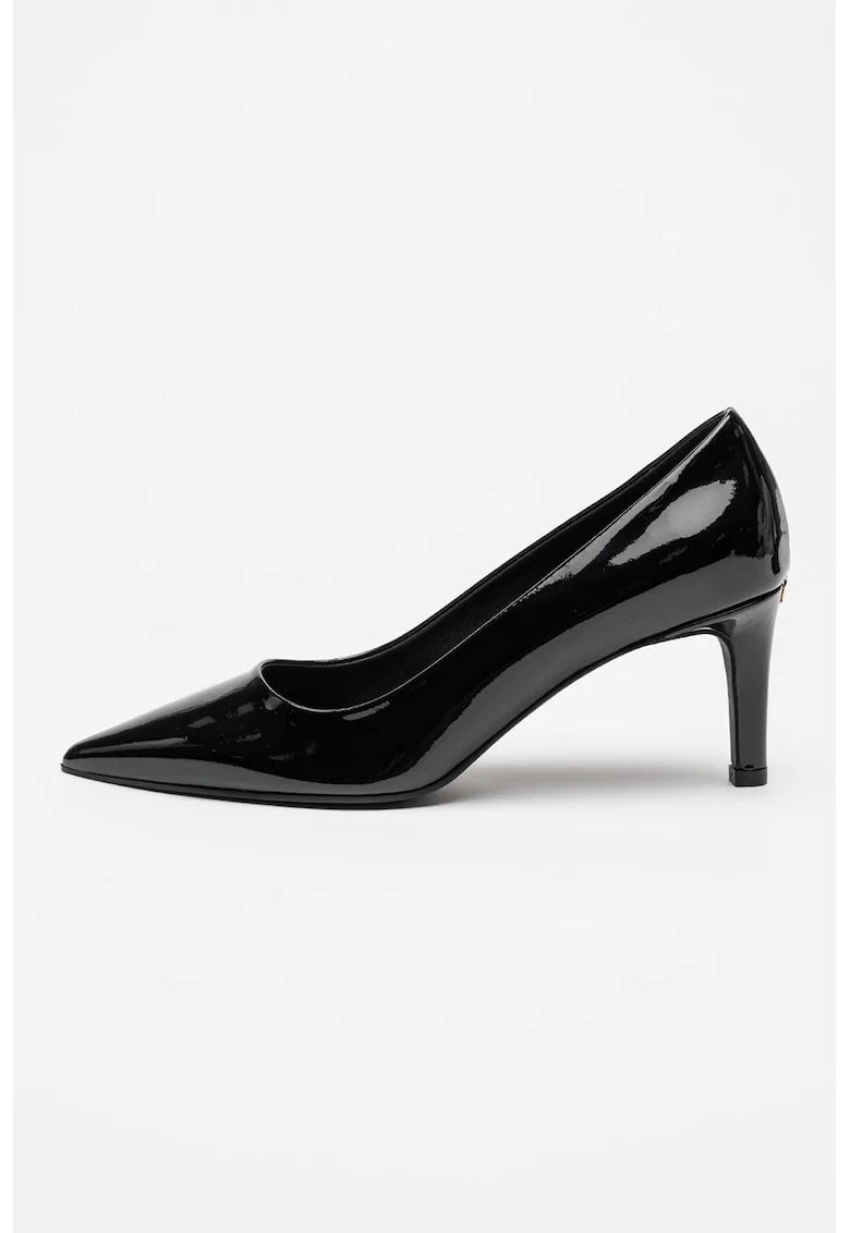 Pantofi stiletto de piele lacuita Essential, Negru