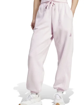Pantaloni de trening din amestec de bumbac cu logo, Roz pastel