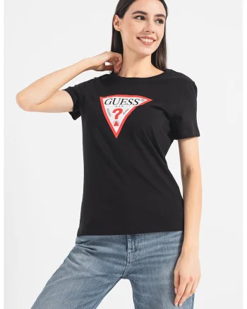 Tricou din bumbac cu imprimeu logo, Rosu/Alb/Negru