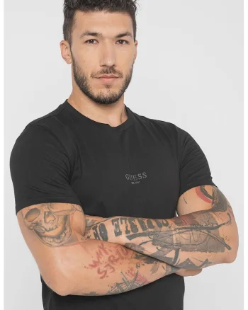 Tricou slim fit de bumbac, Negru