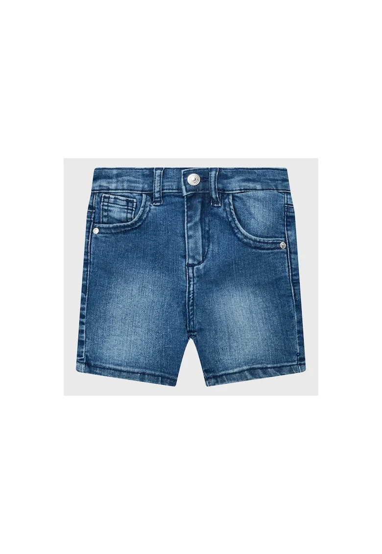 Pantaloni scurti copii,  Bumbac organic, Albastru