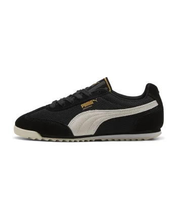 Pantofi sport Arizona Euro din material textil cu garnituri de piele intoarsa, Negru