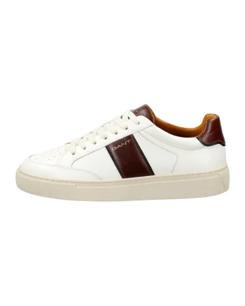 Pantofi sport din piele cu sireturi Mcjulien, Maro cognac/Galben pai/Alb murdar