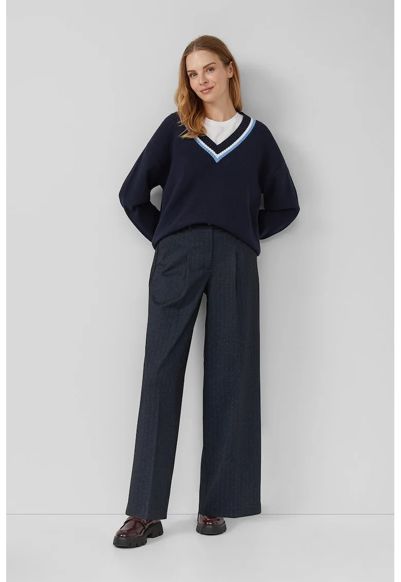 Pantaloni eleganti cu croiala ampla, Albastru ultramarin