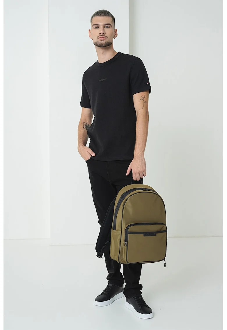 Tricou slim fit de bumbac, Negru