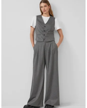 Pantaloni ampli in dungi, Gri inchis