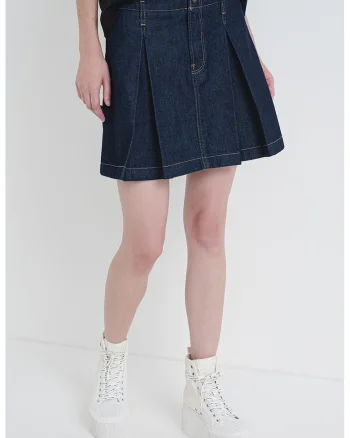 Fusta scurta din denim, Albastru inchis