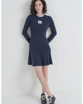 Rochie striata cu logo, Gri carbune
